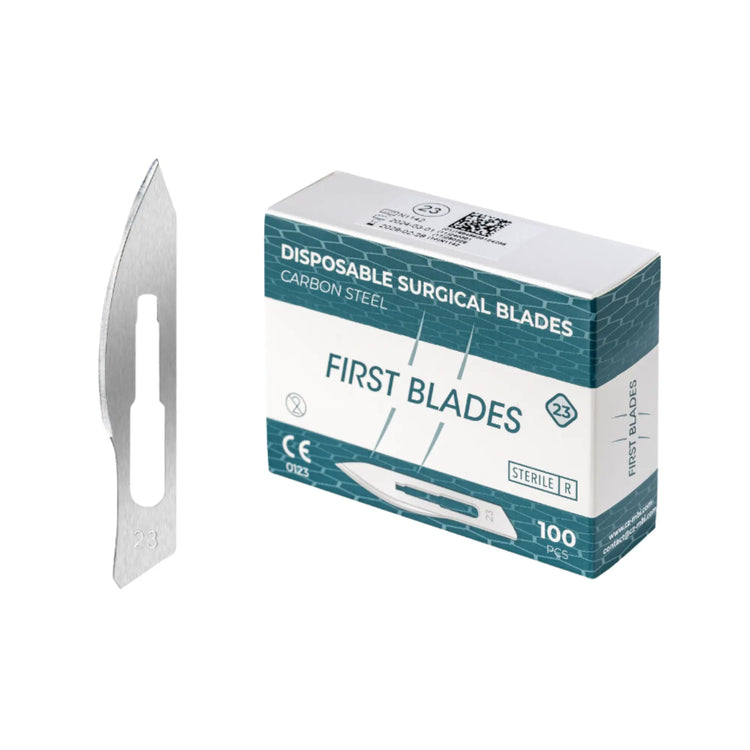 100 lames de bistouri stériles - First Blades First Blades  N-23