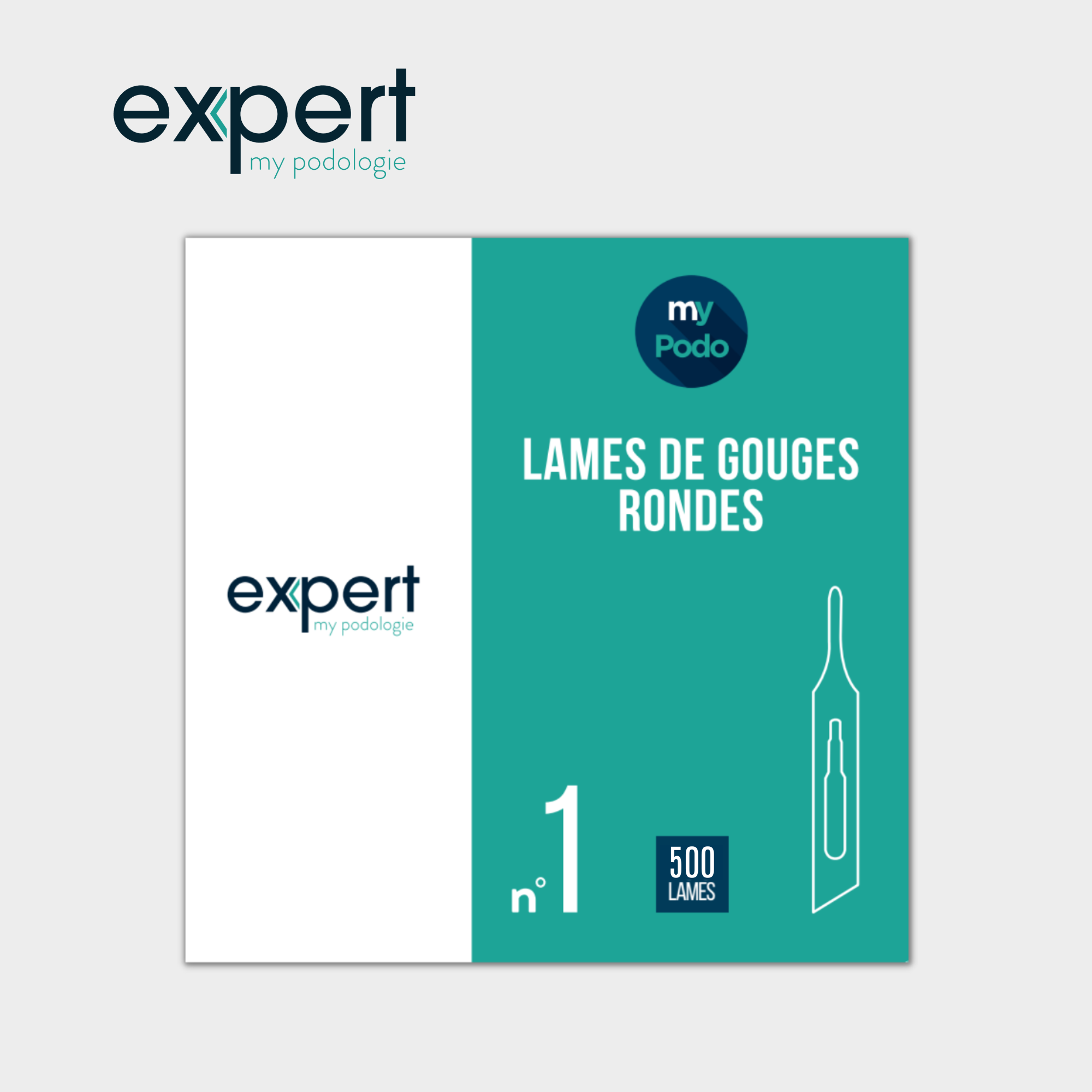 500 Lames de gouges stériles - Rondes - Expert by My Podologie Expert 