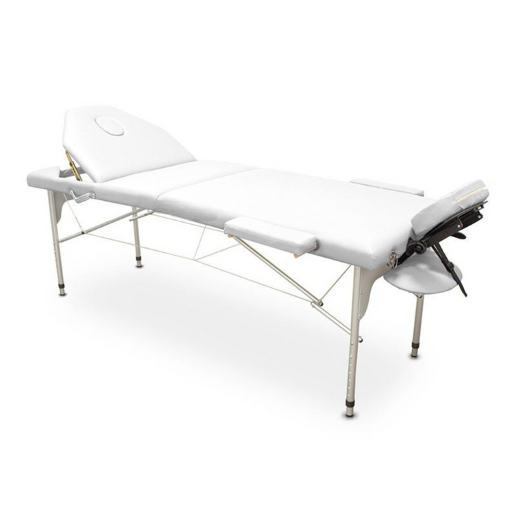 Table de massage pliante en aluminium 194 x 70 cm avec dossier inclinable - 5 coloris