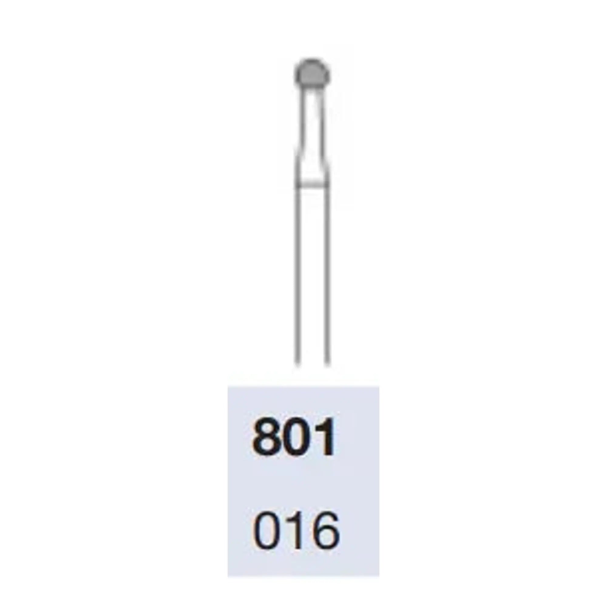 801 Fresa de diamante - Enucleación y perforación de uñas - 1,6 mm