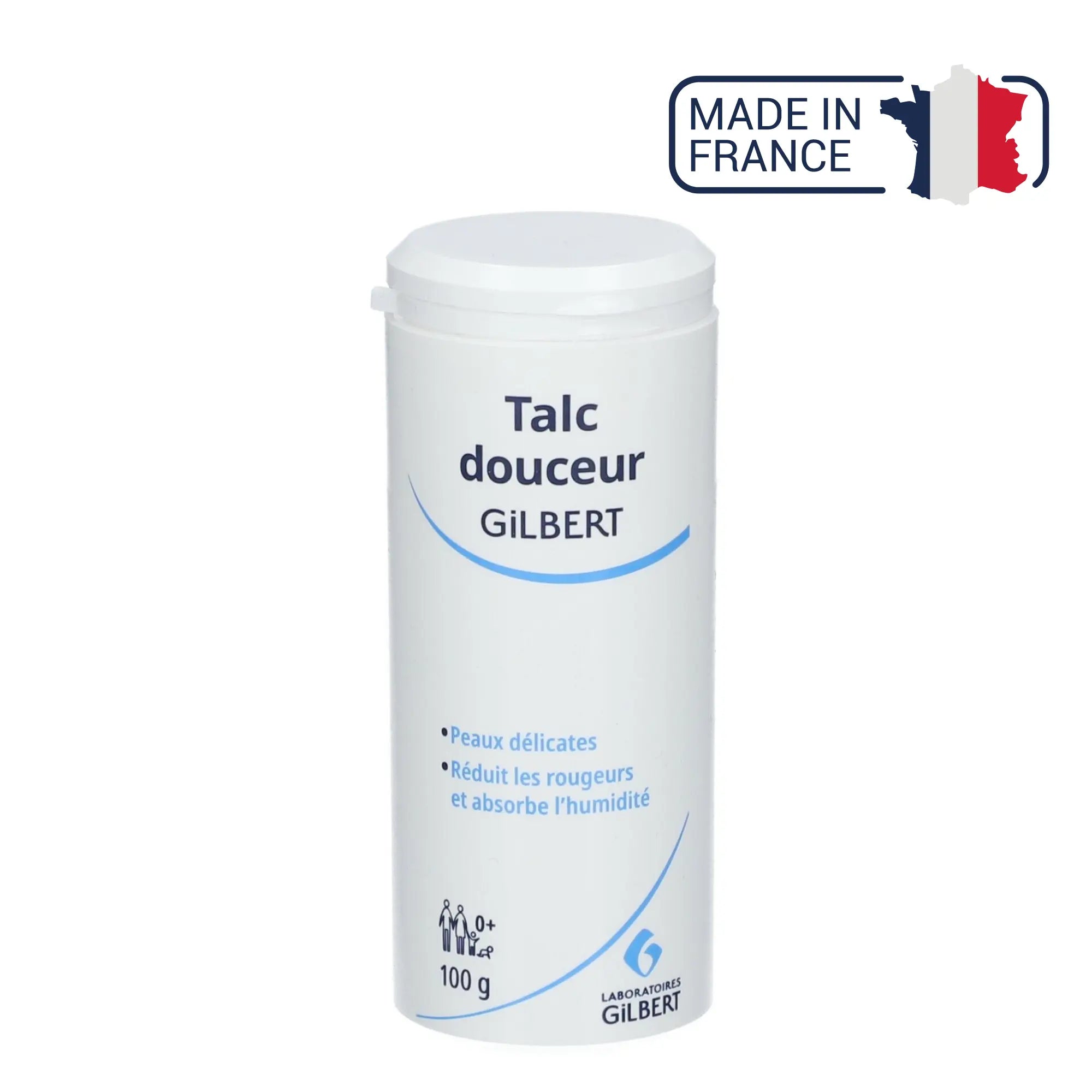 Talc douceur - Réduit les rougeurs et absorbe l'humidité - 100 g - Gilbert - My Podologie